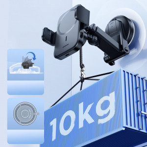 Joyroom стойка за кола Qi Wireless Induction зарядно 15W (MagSafe - iPhone Compatible) - Dashboard (JR-ZS295) черен - Img 10