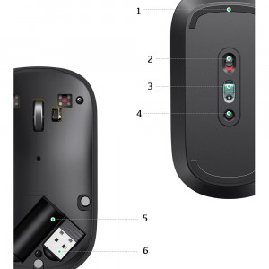 UGREEN handy wireless USB mouse зелен (MU001) - Img 5