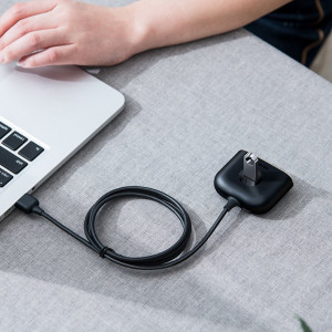 USB хъб BASEUS Square round 4в1 USB Type A 3.0 към USBType A 3.0 / 3x USB Type A 2.0 1m (CAHUB-AY01) черен - Img 16