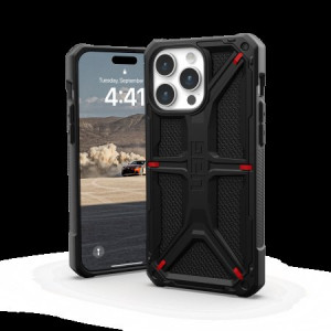 Армиран гръб UAG Monarch - iPhone 15 Pro Max черен кевлар - Img 3