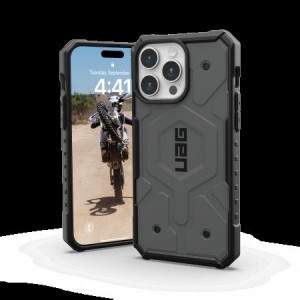 Армиран гръб UAG Pathfinder MagSafe - iPhone 15 Pro Max silver - Img 3