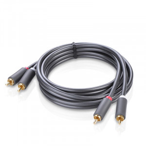 Аудио / видео кабел UGREEN 2х RCA (чинч) 5m сив (10520) - Img 3