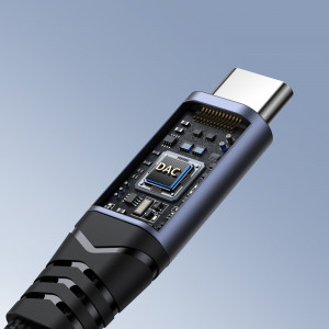 Аудио кабел JOYROOM SY-C02 2in1 USB Type C (мъжко) DAC към жак 3.5mm (женско) / USB Type C (женско) черен - Img 9