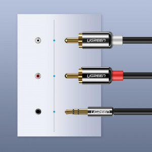 Аудио кабел UGREEN жак 3.5mm към 2х RCA (чинч) 3m черен (10590) - Img 7