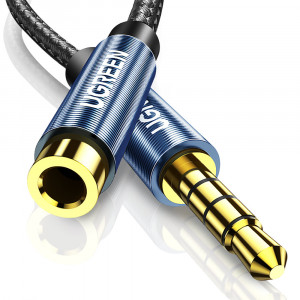 Аудио удължител UGREEN жак 3.5mm (мъжко) към жак 3.5mm (женско) 0.5m син (AV118) - Img 2