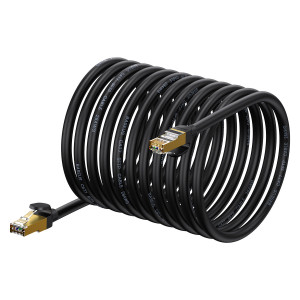 Бърз интернет кабел BASEUS cat.7 RJ45 10Gb/s 30m черен (WKJS011001) - Img 1
