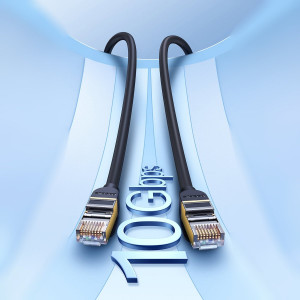 Бърз интернет кабел BASEUS cat.7 RJ45 10Gb/s 30m черен (WKJS011001) - Img 12