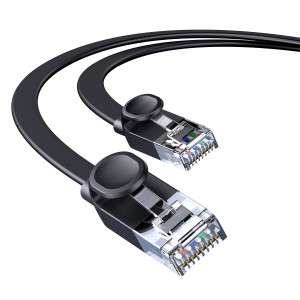 Бърз плосък интернет кабел BASEUS high Speed Six types of RJ45 Gigabit 15m черен - Img 7