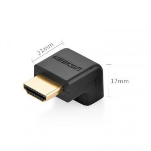 Видео адаптер UGREEN десен ъгъл HDMI към HDMI (20109) черен - Img 2