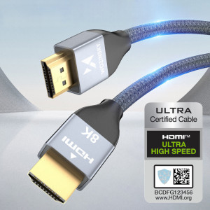 Видео кабел WOZINSKY HDMI 2.1 3m кабел сребърен - Img 18