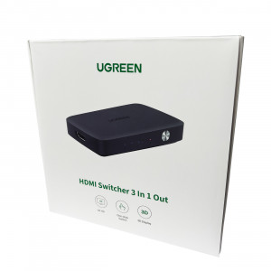 Видео суич UGREEN HDMI към 3x HDMI 4K 30Hz (CM332 80125) черен - Img 5