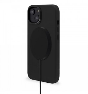 Гръб от еко кожа DECODED Leather MagSafe - iPhone 14 Plus черен - Img 2