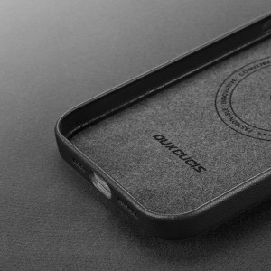 Гръб от еко кожа DUX DUCIS Grit MagSafe - iPhone 14 Plus черен - Img 10