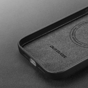 Гръб от еко кожа DUX DUCIS Grit MagSafe - iPhone 14 Pro Max черен - Img 10