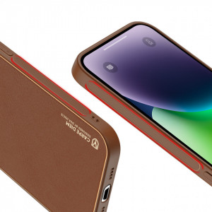 Гръб от еко кожа DUX DUCIS Yolo - iPhone 14 Plus кафяв - Img 8