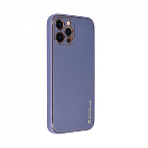 Гръб от еко кожа FORCELL Leather - iPhone 12 Pro Max син - Img 2