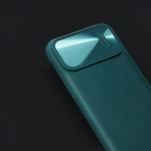 Гръб от естествена кожа с подвижно покритие за камерата NILLKIN CamShield Leather S - iPhone 14 Pro Max черен - Img 10