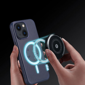 Гръб от естествена кожа DUX DUCIS Naples MagSafe - iPhone 13 Pro Max син - Img 7