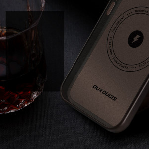 Гръб от естествена кожа DUX DUCIS Naples MagSafe - iPhone 13 Pro Max тъмнокафяв - Img 6