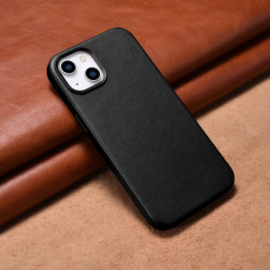 Гръб от естествена кожа iCARER Leather MagSafe - iPhone 14 черен - Img 13