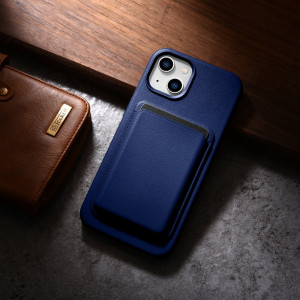 Гръб от естествена кожа iCARER Leather MagSafe - iPhone 14 Plus син - Img 18