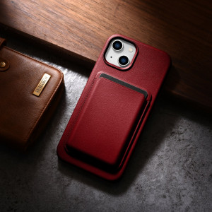 Гръб от естествена кожа iCARER Leather MagSafe - iPhone 14 Plus червен - Img 18