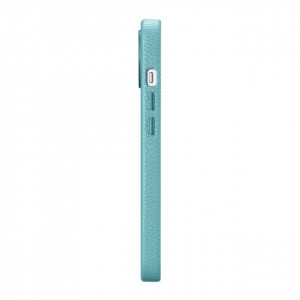 Гръб от естествена кожа iCARER Litchi Premium MagSafe - iPhone 14 Plus зелен - Img 6