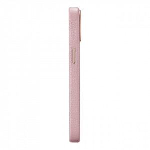 Гръб от естествена кожа iCARER Litchi Premium MagSafe - iPhone 14 Plus розов - Img 7