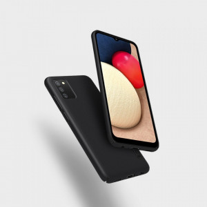 Гръб със стойка NILLKIN Super Frosted Shield - Samsung Galaxy A02s / M02s черен - Img 6