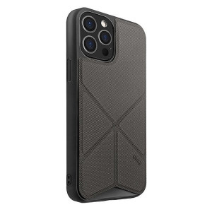 Гръб със стойка UNIQ Transforma - iPhone 12 Pro Max сив - Img 2