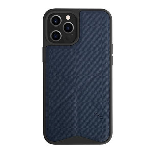 Гръб със стойка UNIQ Transforma - iPhone 12 Pro Max син - Img 1