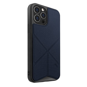 Гръб със стойка UNIQ Transforma - iPhone 12 Pro Max син - Img 2