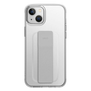 Гръб с лентов държач и каишка UNIQ Heldro с антимикробно покритие - iPhone 14 кристалнопрозрачен - Img 2