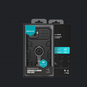 Гръб с подвижно покритие за камерата и ринг държач NILLKIN CamShield Armor Pro - iPhone 14 Plus черен - Img 5