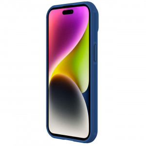 Гръб с подвижно покритие за камерата NILLKIN CamShield Pro с вграден магнит - iPhone 15 Plus син - Img 4