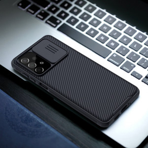 Гръб с подвижно покритие за камерата NILLKIN CamShield Pro - Samsung Galaxy A73 5G черен - Img 9