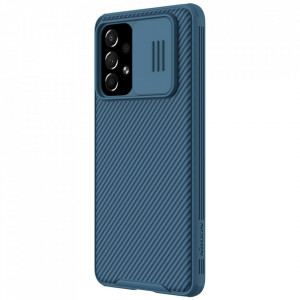 Гръб с подвижно покритие за камерата NILLKIN CamShield Pro - Samsung Galaxy A73 5G син - Img 3