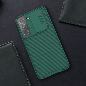Гръб с подвижно покритие за камерата NILLKIN CamShield Pro - Samsung Galaxy S22+ син - Img 17