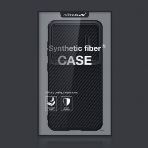Гръб с подвижно покритие за камерата NILLKIN Synthetic Fiber S - Samsung Galaxy S23+ черен - Img 5
