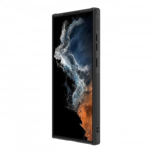 Гръб с подвижно покритие за камерата NILLKIN Synthetic Fiber S - Samsung Galaxy S23 Ultra черен - Img 7