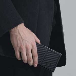 Гръб с подвижно покритие за камерата NILLKIN Synthetic Fiber S - Samsung Galaxy S23 Ultra черен - Img 13
