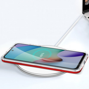 Гръб Clear 3в1 с гел рамка - Xiaomi Redmi 10 / 10 2022 / Note 11 4G червен - Img 7