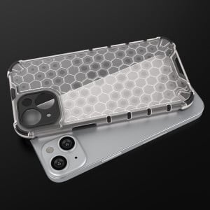 Гръб Honeycomb Armor със силиконов бъмпер - iPhone 14 прозрачен - Img 5