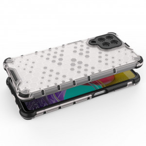 Гръб Honeycomb Armor със силиконов бъмпер - Samsung Galaxy M53 прозрачен - Img 4