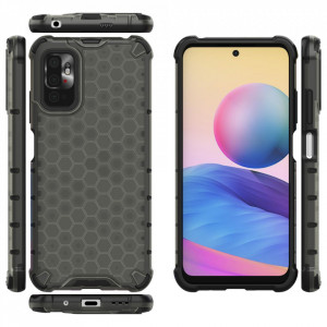 Гръб Honeycomb Armor със силиконов бъмпер - Xiaomi Poco M3 Pro / M3 Pro 5G / Redmi Note 10 5G черен - Img 2