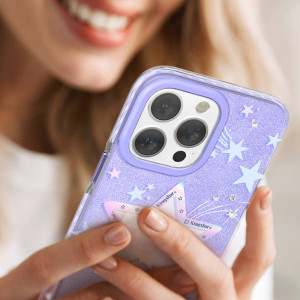 Гръб KINGXBAR Heart Star - iPhone 14 Plus лилава звезда - Img 8