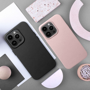 Гръб Leather Mag съвместим с MagSafe - iPhone 15 розов - Img 10
