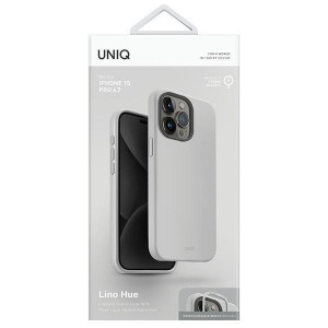Гръб UNIQ Lino Hue Magclick - iPhone 15 Pro Max chalk gray - Img 4