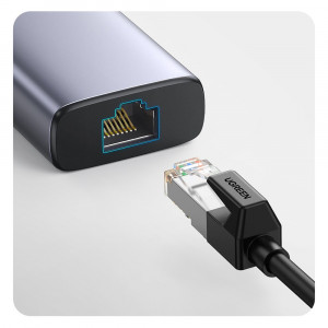 Докинг станция UGREEN 5в1 USB Type C към HDMI 1.4 / 3x USB Type A / USB Type C Power Delivery 100W CM511 сива - Img 3