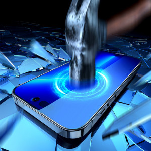 Закален стъклен протектор с пълно покритие и филтър за поверителност Joyroom Knight Privacy - iPhone 14 Pro (JR-P02) - Img 8